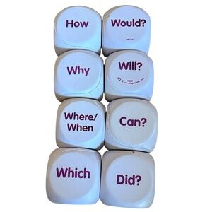 KAGAN QUESTION FOAM DICE CLASS SET (8-OF DICE) THINKING QUESTIONS READING